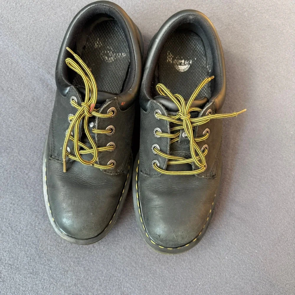 Dr. Martens Graceland Black Leather Oxford Lug Sole Shoes Mens 9 Womens 10 UK 8